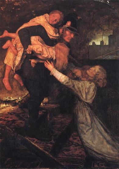 Sir John Everett Millais The Rescue oil painting picture